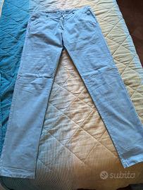 Pantaloni donna azzurri taglia M cotone