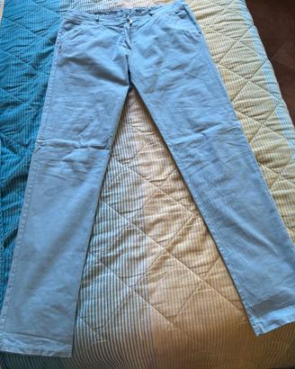 Pantaloni donna azzurri taglia M cotone