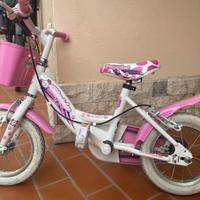 Bicicletta bambina 2/3/4 annni con rotelle
