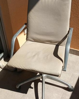 Sedia ufficio design Matteo Grassi pelle