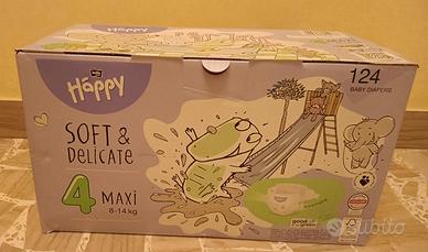 Pannolini baby Happy taglia 4 (8-14 kg) 124 pezzi