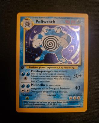Carta Pokemon Poliwrath bs13 prima edizione ita