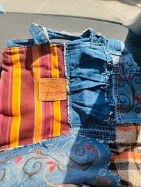zaino/borsa con tracolla jeans vintage