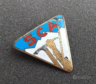 Scudetto d'epoca Scuola Centrale Alpinismo anni 40