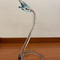 Serpente blu  in vetro