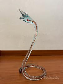 Serpente blu  in vetro