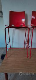 Set di 3 sgabelli design rossi