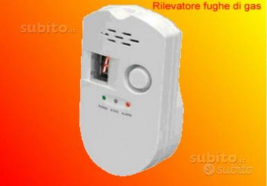 Rilevatore con allarme di fughe gas metano gpl ecc