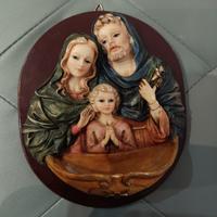 Quadro votivo acquasantiera Sacra Famiglia