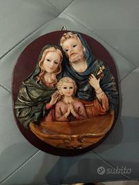 Quadro votivo acquasantiera Sacra Famiglia