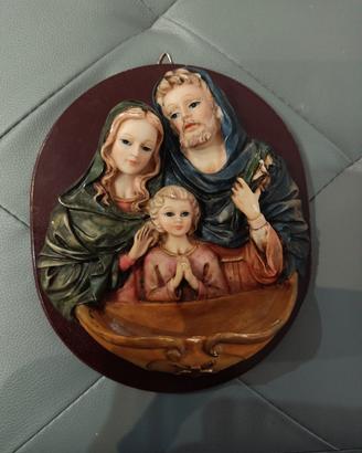Quadro votivo acquasantiera Sacra Famiglia