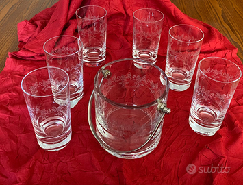 Bicchieri e secchiello Baccarat