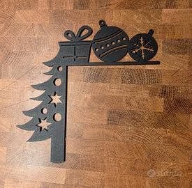 decorazione natalizia per porta