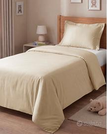 Copripiumino Singolo 135x200 + Federa 80x80 Crema