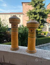 Coppia di porta candele vintage