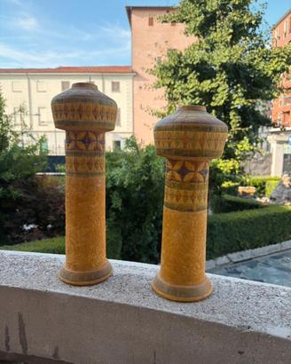 Coppia di porta candele vintage