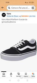 scarpe Vans 38 donna bianche e nere