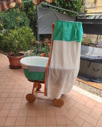 culla bambini in vimini