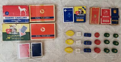 Carte da gioco con fiches 