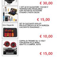 SET DI ACCESSORI PER AUTO
