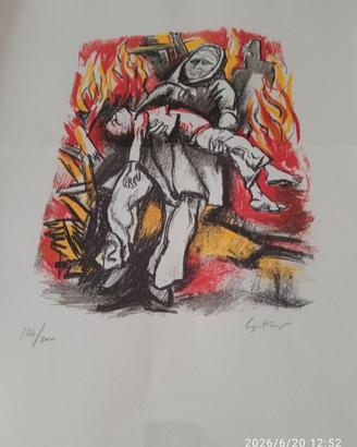Quadro opera grafica Renato Guttuso