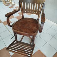 sedia barber vintage da restaurare