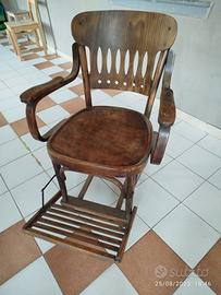 sedia barber vintage da restaurare