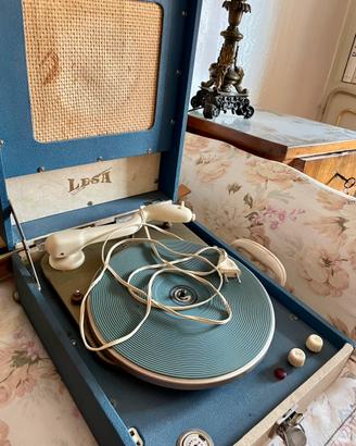 Giradischi vintage Lesa a valigetta