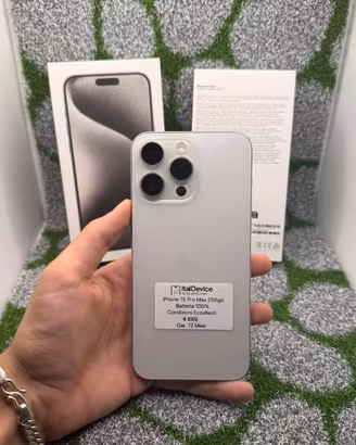 IPhone 15 Pro Max 256gb Nero/Bianco - 🔋100%