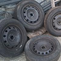 4 RUOTE COMPLETE MONTATE SU CERCHI FIAT LANCIA