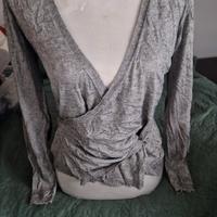 cardigan grigio fresco cotone 