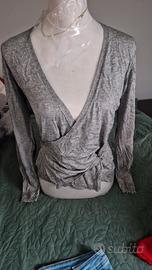 cardigan grigio fresco cotone 