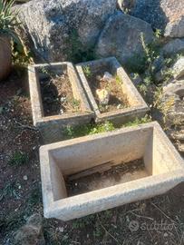 Vasi rettangolari piccoli in cemento