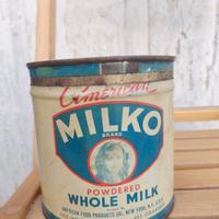 barattolo in latta vintage 