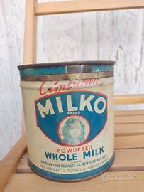 barattolo in latta vintage 