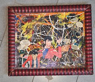 quadro pop art tecnica mista Arsenio Lupin 