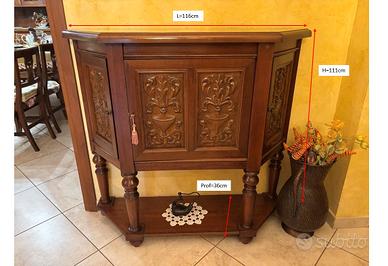 Mobile legno tre ante,  con intarsi  