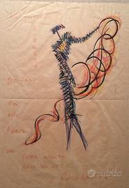 RAFAEL ALBERTI disegno tecnica mista 30x20