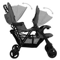Passeggino gemellare a tandem