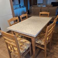 Tavolo pranzo carino + 6 sedie