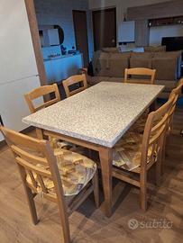 Tavolo pranzo carino + 6 sedie