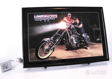 Quadro moto con inserite luci led ad effetto