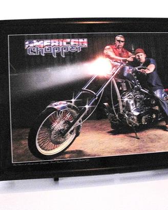 Quadro moto con inserite luci led ad effetto