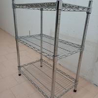 scaffale acciaio cromato