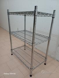 scaffale acciaio cromato