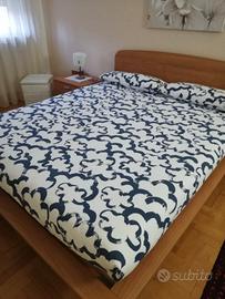 Struttura letto matrimoniale con rete ortopedica