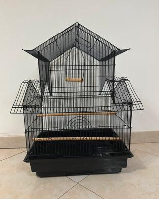 Gabbia per uccelli completa di accessori