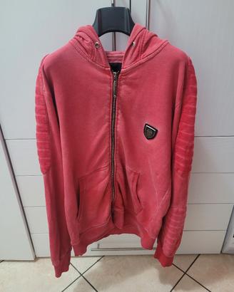 Felpa rossa uomo Philipp Plein 