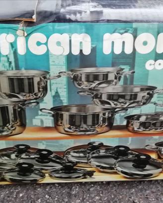 Batteria Pentole American Mondial Cooking NUOVA