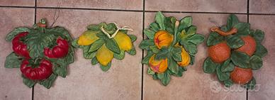 DECORAZIONI, 8 TERRACOTTE DA APPENDERE, VINTAGE 